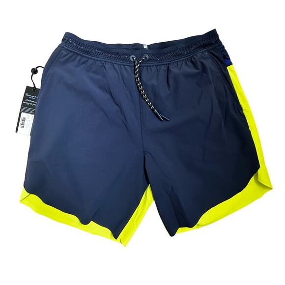 Greyson|Athletic Shorts|Color‎ Block Running Wolf Short|Radium|SZ M|NWT - Picture 1 of 5